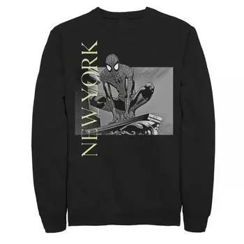 Мужской свитшот с портретом Marvel Spider-Man New York Licensed Character