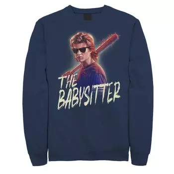 Мужской свитшот с портретом Netflix Stranger Things Steve The Babysitter Licensed Character
