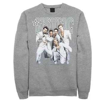 Мужской свитшот с портретом NSYNC Group Shot Licensed Character, цвет Athletic Heather