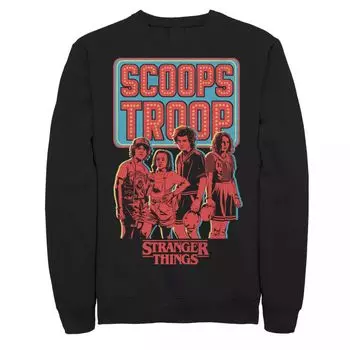 Мужской свитшот с портретом отряда Netflix Stranger Things Scoops Licensed Character
