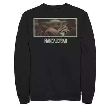 Мужской свитшот с портретом Star Wars The Mandalorian The Child Licensed Character
