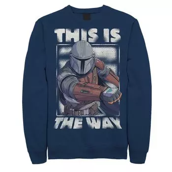 Мужской свитшот с портретом Star Wars The Mandalorian This Is The Way Licensed Character, синий
