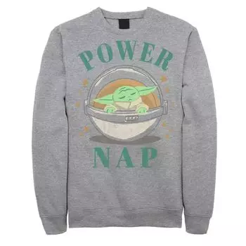 Мужской свитшот с портретом The Mandalorian The Child Aka Baby Yoda Power Nap Star Wars