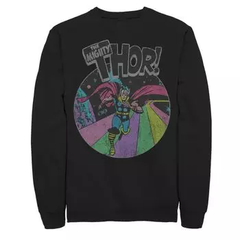 Мужской свитшот с портретом в стиле ретро Marvel Avengers The Mighty Thor Licensed Character