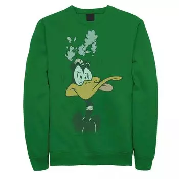 Мужской свитшот с портретом взрыва Даффи Дак из Looney Tunes Licensed Character
