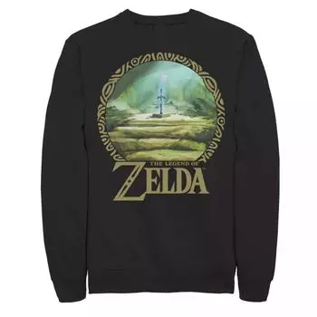 Мужской свитшот с портретом Zelda Korok Forest Circle Licensed Character