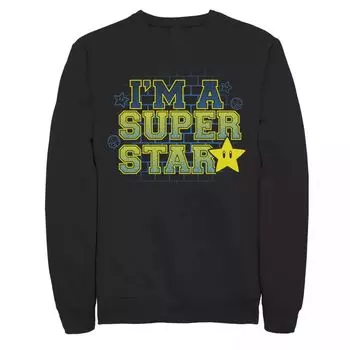 Мужской свитшот с портретом Звездного человека Nintendo Super Mario I’m The Super Star Licensed Character
