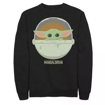 Мужской свитшот с портретом «Звездные войны» The Mandalorian The Child Bassinet, Black Licensed Character, черный