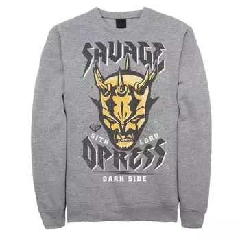 Мужской свитшот с портретом «Звёздные войны: Войны клонов» Savage Opress Dark Side Licensed Character