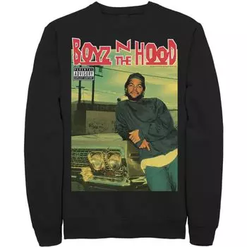 Мужской свитшот с постером и обложкой альбома Boyz In The Hood, Black Licensed Character, черный