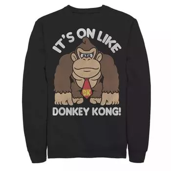 Мужской свитшот с постером Nintendo It's On Like Donkey Kong Licensed Character