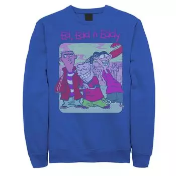 Мужской свитшот с потертым плакатом Cartoon Network Ed, Edd & Eddy Licensed Character
