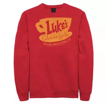 Мужской свитшот с потертым знаком Gilmore Girls Luke's Stars Hollow, CT Licensed Character