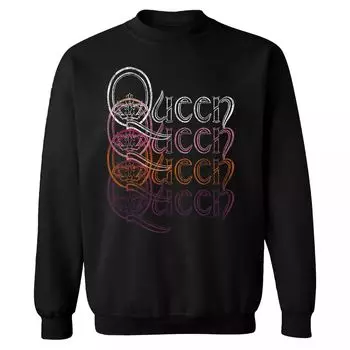 Мужской свитшот с повторяющимся логотипом Queen Licensed Character