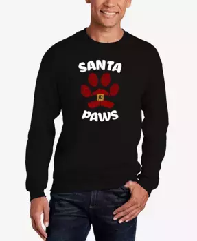 Мужской свитшот с принтом "Santa Paws" LA Pop Art, черный