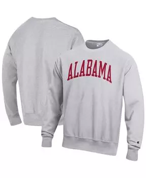 Мужской свитшот с принтом серого цвета Alabama Crimson Tide Arch обратного переплетения Champion