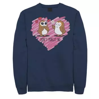 Мужской свитшот с принтом «Звездные войны» Valentines Don't Porget Sketch Heart Licensed Character