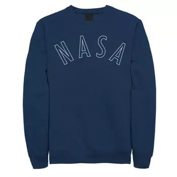 Мужской свитшот с простым контурным логотипом NASA Licensed Character