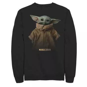 Мужской свитшот с простым портретом Star Wars: The Mandalorian The Child