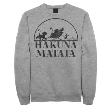Мужской свитшот с простым текстом Disney The Lion King Hakuna Matata Licensed Character