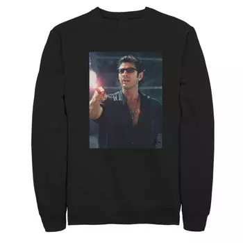 Мужской свитшот с расклешенным фото «Парк Юрского периода» Ian Malcolm Road Licensed Character