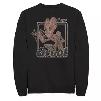 Мужской свитшот с ретро-портретом Marvel Guardians Of The Galaxy I Am Groot Licensed Character