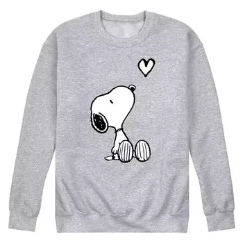 Мужской свитшот с рисунком арахиса Snoopy и белым сердцем Licensed Character