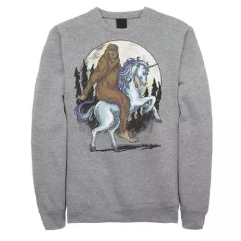 Мужской свитшот с рисунком Big Foot On A Unicorn In The Moonlight Licensed Character