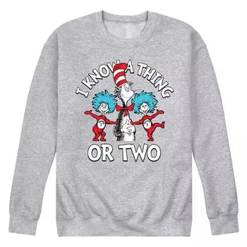 Мужской свитшот с рисунком Dr Seuss The Cat In The Hat I Know A Thing Or Two Licensed Character