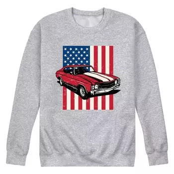 Мужской свитшот с рисунком Muscle Car и американским флагом Licensed Character