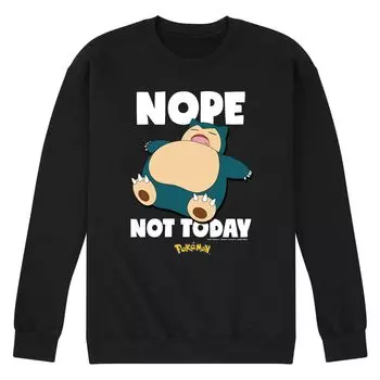 Мужской свитшот с рисунком Nintendo Pokmon Snorlax Nope Not Today Licensed Character