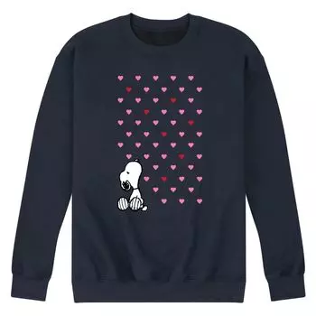 Мужской свитшот с рисунком Peanuts Snoopy Hearts Licensed Character