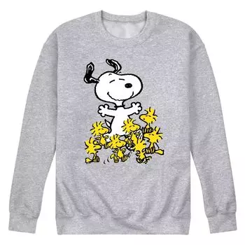 Мужской свитшот с рисунком Peanuts Snoopy Woodstock Dance Party Licensed Character