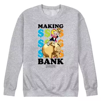 Мужской свитшот с рисунком Richie Rich Making Bank Licensed Character
