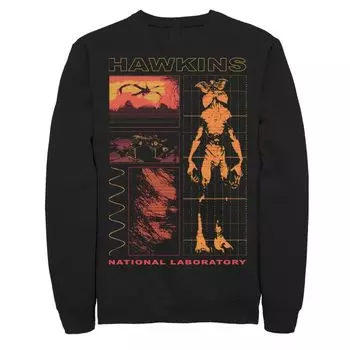 Мужской свитшот с рисунком Stranger Things Demogorgon Schematic Licensed Character