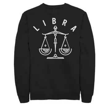 Мужской свитшот с рисунком весов, белыми чернилами Licensed Character