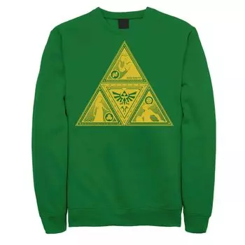 Мужской свитшот с силуэтом персонажа Nintendo Legend Of Zelda Triforce Licensed Character