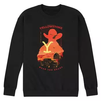 Мужской свитшот с силуэтом Yellowstone Licensed Character