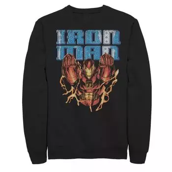 Мужской свитшот с темным портретом Marvel Avengers Iron Man In Flight Licensed Character