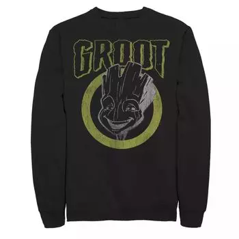 Мужской свитшот с темным портретом Marvel Guardians Of The Galaxy Groot Licensed Character