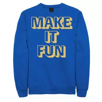 Мужской свитшот с текстовым контуром Fifth Sun Make It Fun Licensed Character