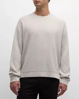 Мужской свитшот с текстурой вафельного цвета FRAME, цвет Oatmeal