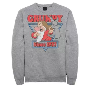 Мужской свитшот с треугольными чашками Disney Snow White Grumpy From 1937 Licensed Character
