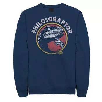 Мужской свитшот с юмором в стиле Парк Юрского периода Philosoraptor Pose Licensed Character, синий