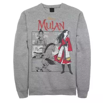 Мужской свитшот с вставками в виде комиксов Мулан Disney