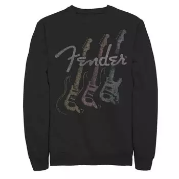 Мужской свитшот с выцветшим логотипом Fender Stacked Guitar Licensed Character