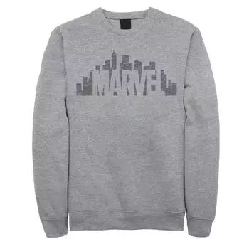 Мужской свитшот с выцветшим логотипом Marvel City Skyline Licensed Character