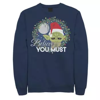 Мужской свитшот Santa Yoda Believe You Must Star Wars