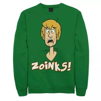 Мужской свитшот Scooby-Doo Shaggy Zoinks с испуганным портретом Licensed Character