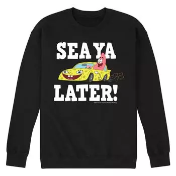 Мужской свитшот Sea Ya Later с изображением Губки Боба Квадратные Штаны Licensed Character